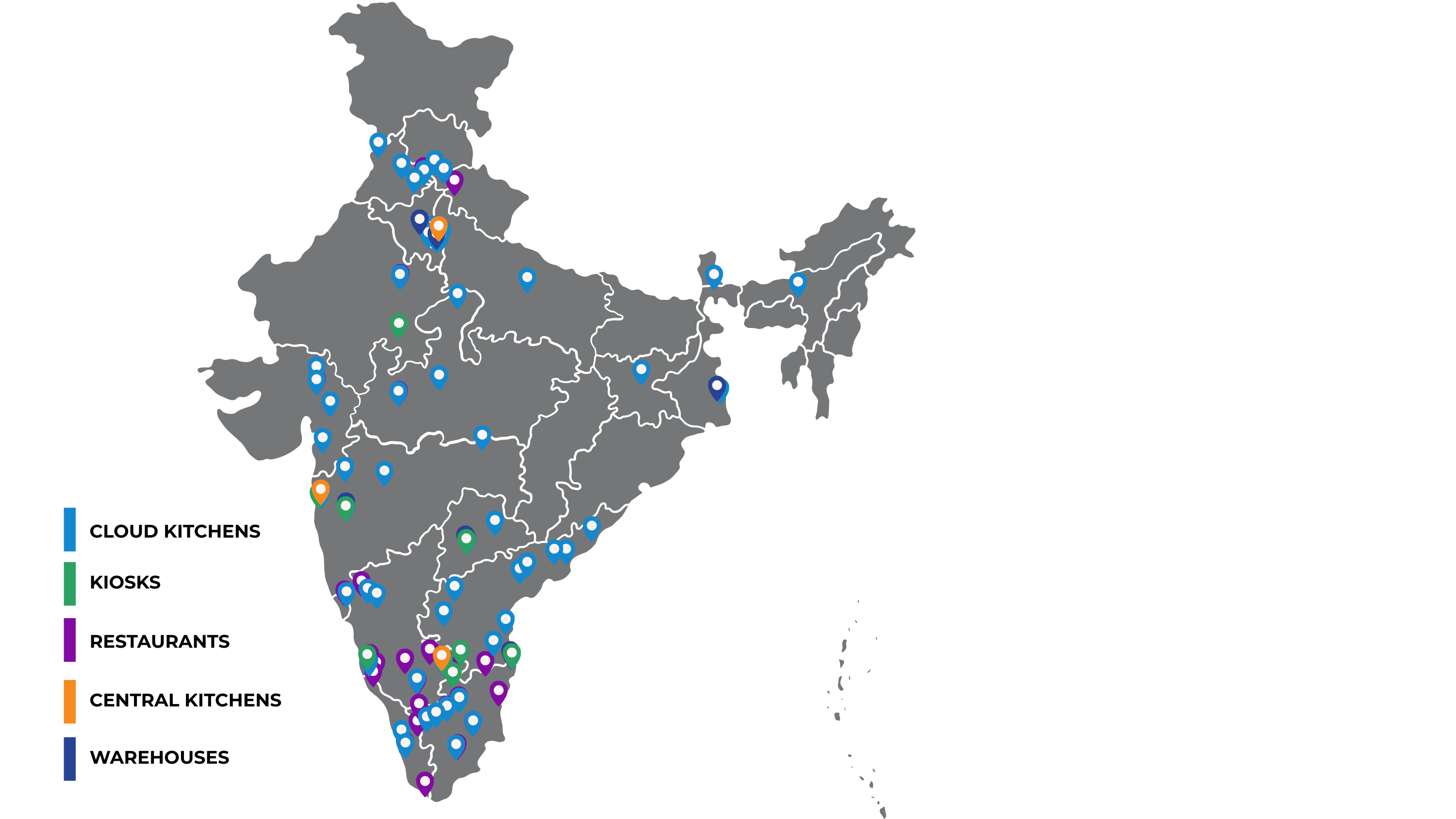 India Map with Locations